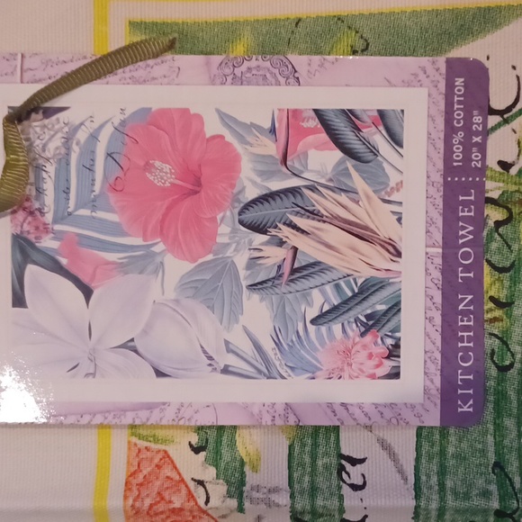 NWT Michel Design Works Vanilla Palm Kitchen Towel - Picture 4 of 9